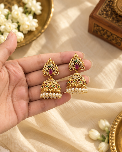 Ad Diya Ratna Jhumkas