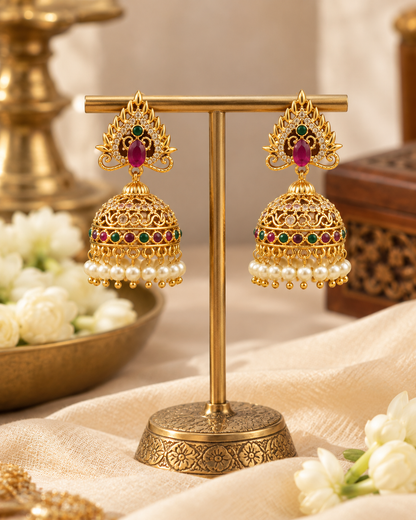 Ad Diya Ratna Jhumkas