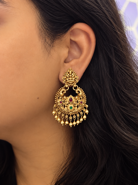 Garvitha golden chandbali