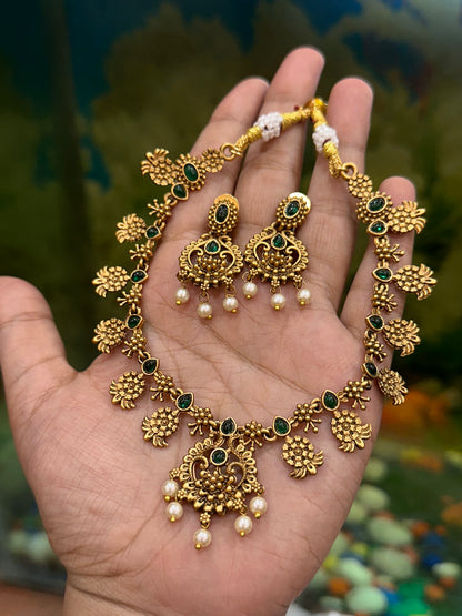 Seema Green Necklace Set