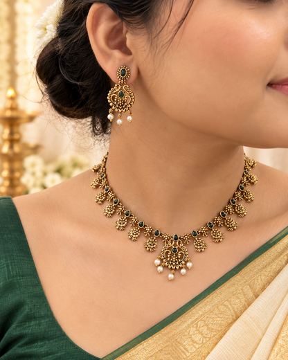 Seema Green Necklace Set