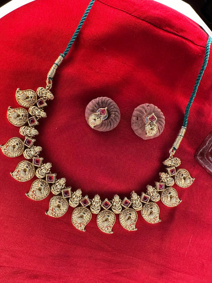 Indra Laxmi Temple Necklace Set
