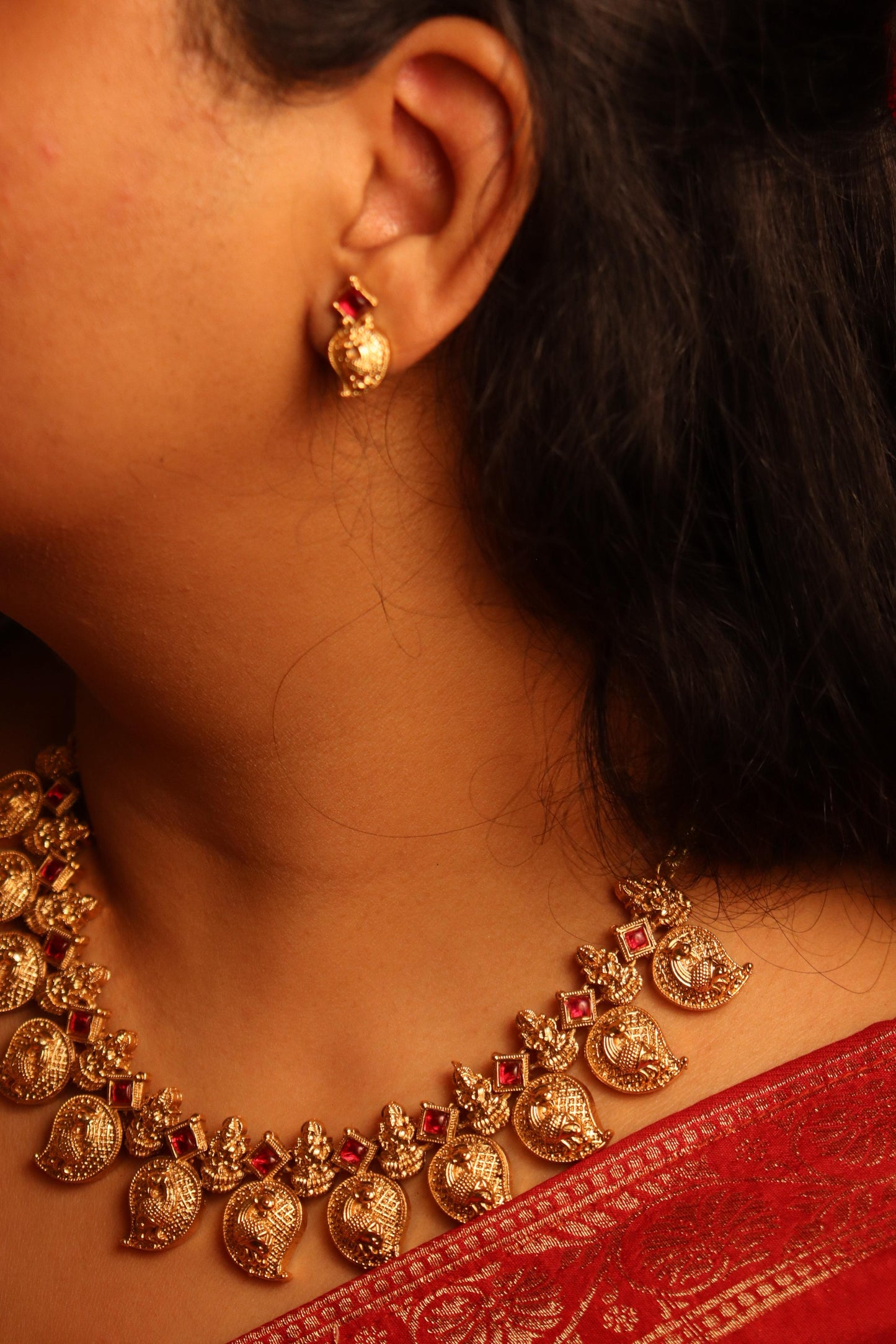 Indra Laxmi Temple Necklace Set