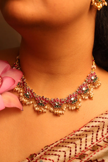 Padma Kiran Lotus Necklace Set
