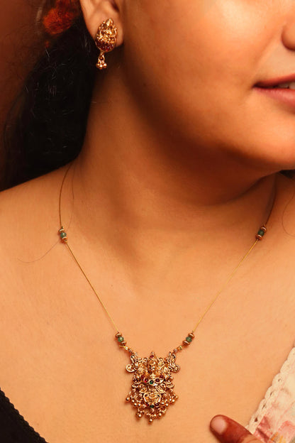 Tirupati Balaji Invisible Chain Pendant Set