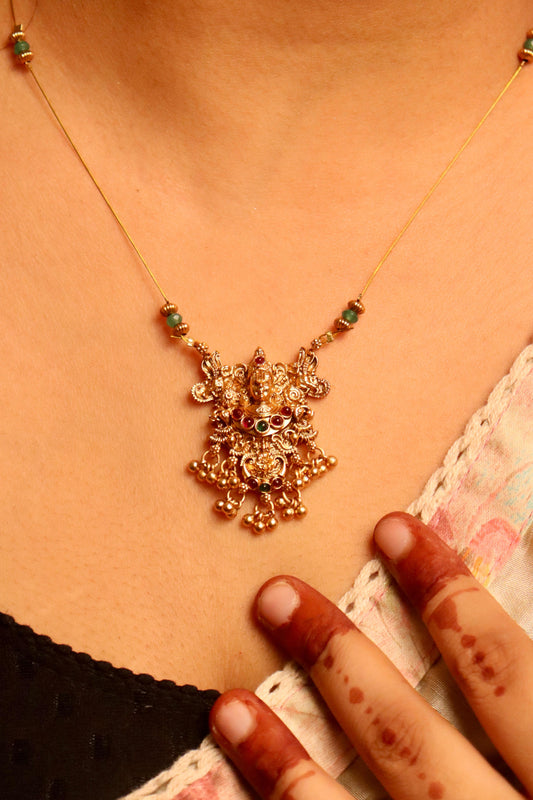 Tirupati Balaji Invisible Chain Pendant Set