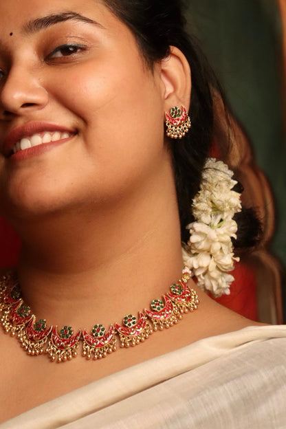 Multi Chandrahaar Necklace Set