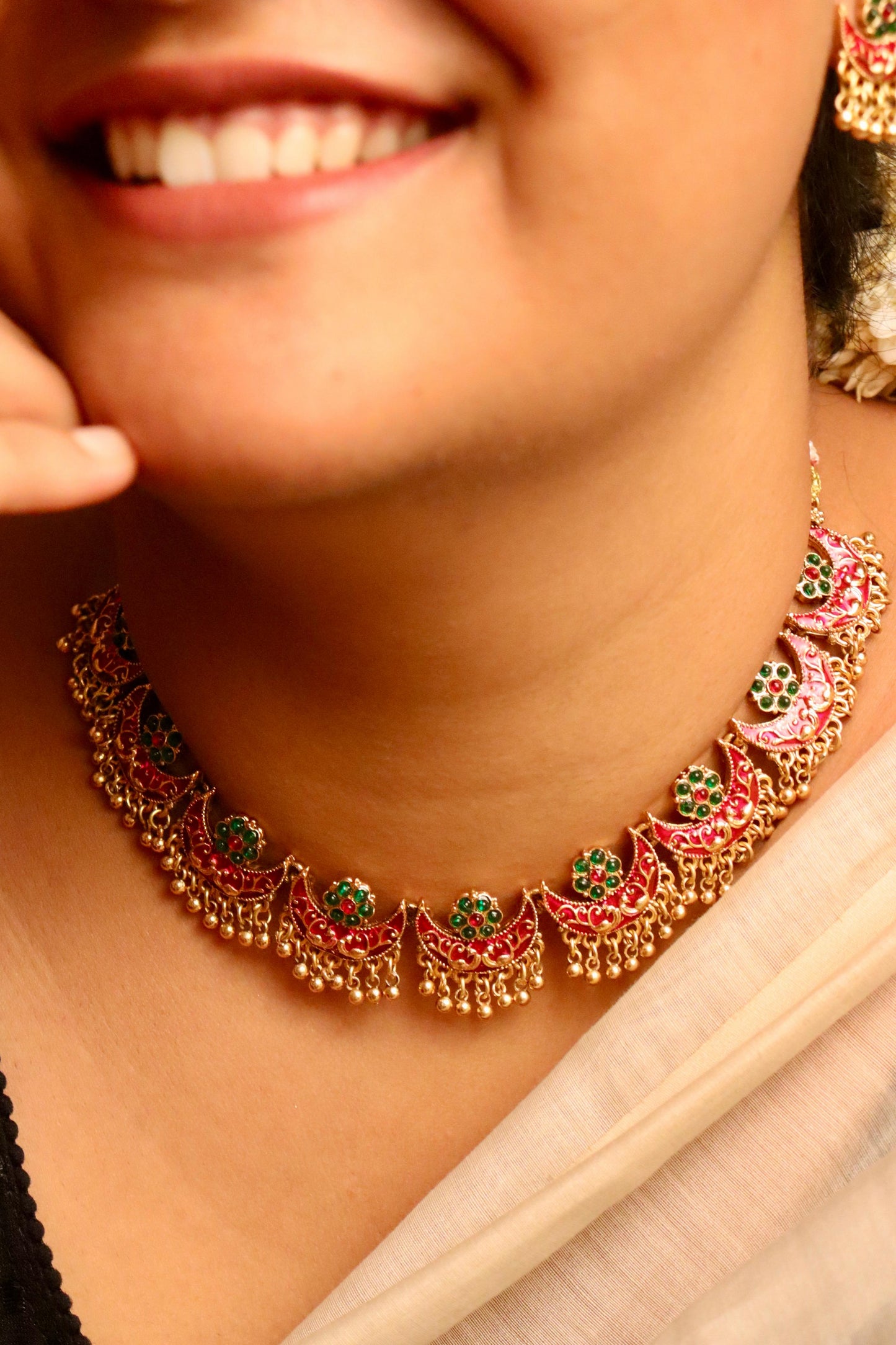 Multi Chandrahaar Necklace Set