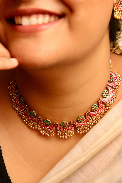 Multi Chandrahaar Necklace Set