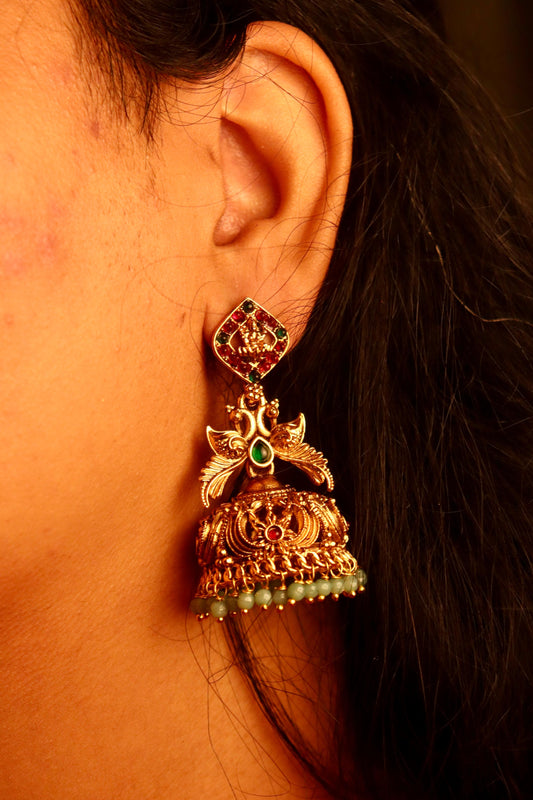 Vasudha Green Jhumkas