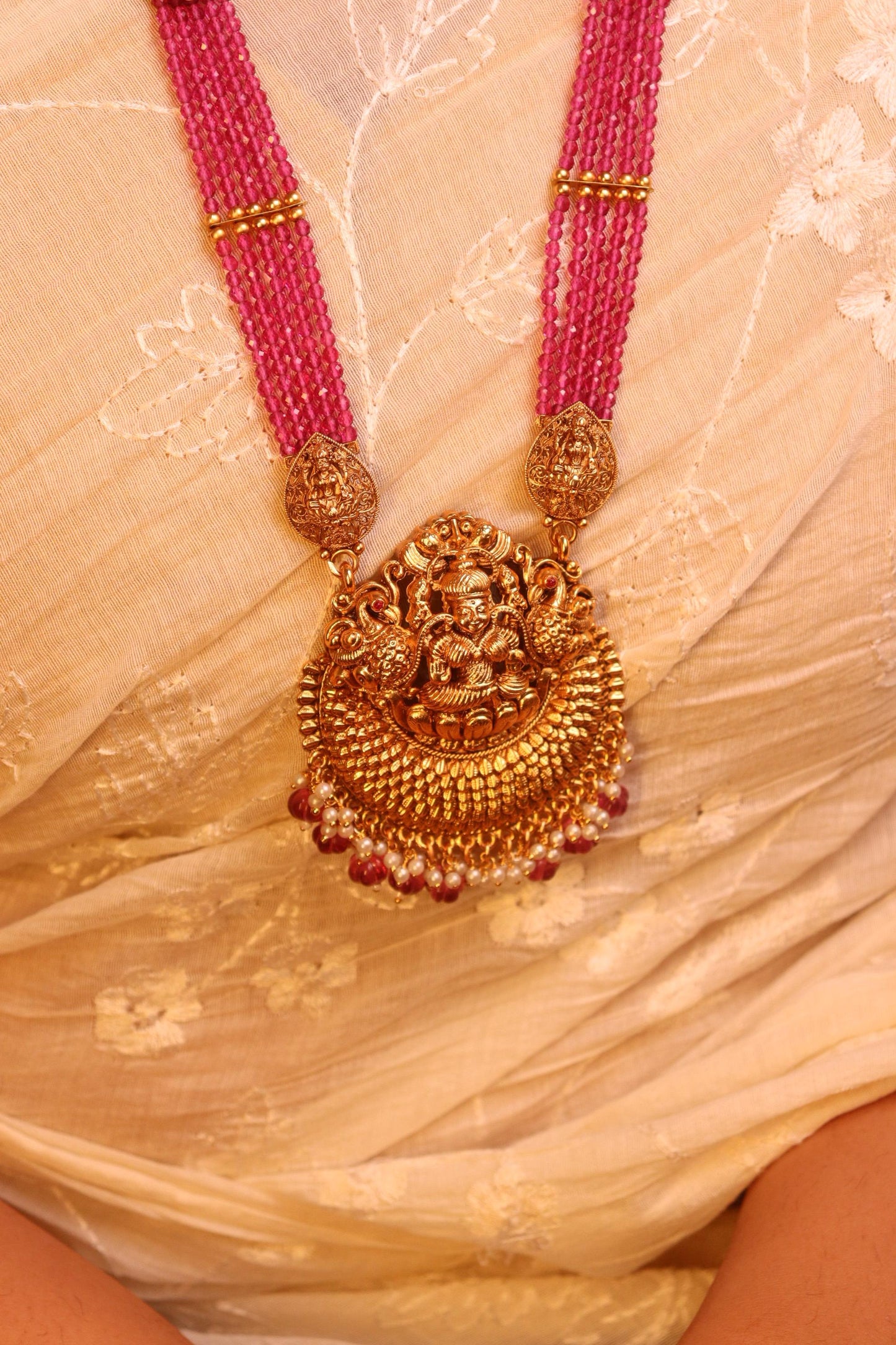 Long Laxmi Pink Haaram