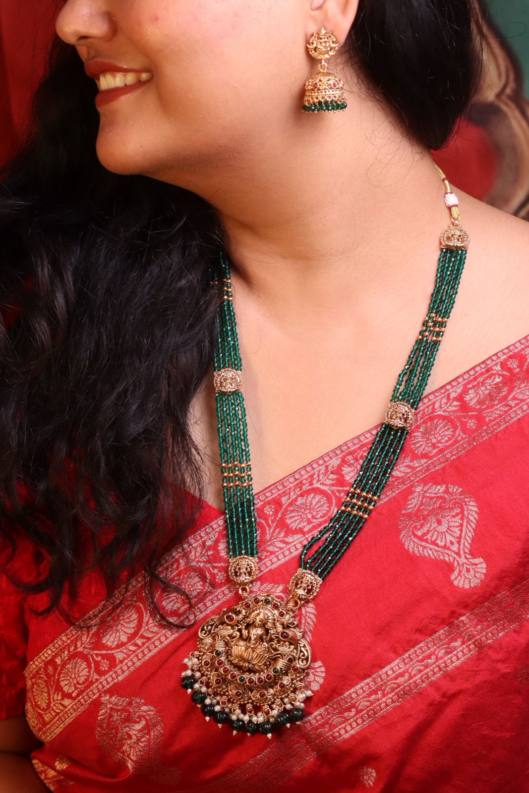 Long Laxmi Green Haaram