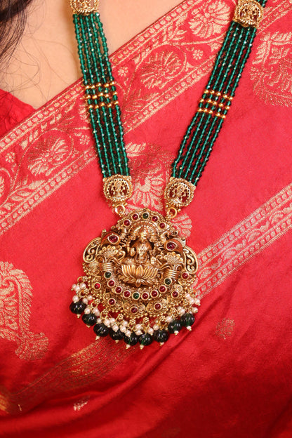 Long Laxmi Green Haaram