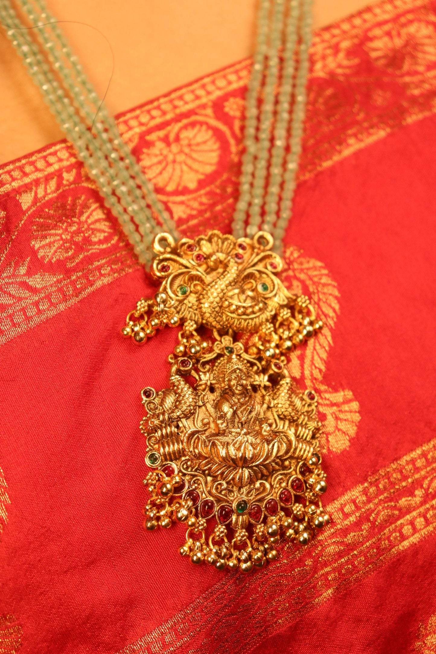 Long Laxmi Mint Green Haaram