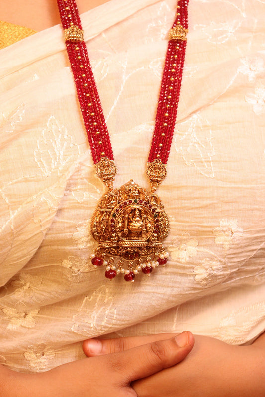 Long Laxmi Red Haaram