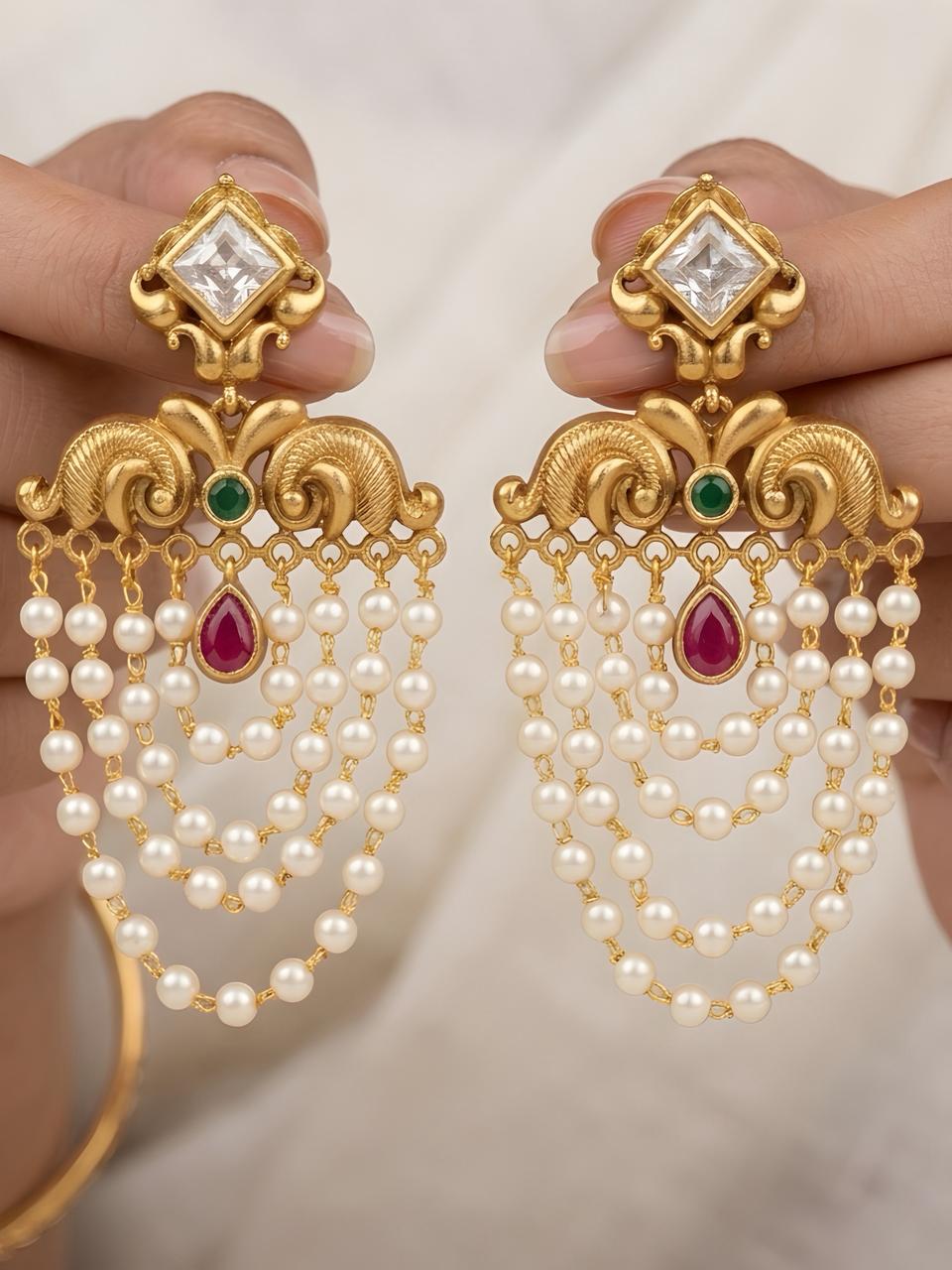 Prabha Pearl Earrings
