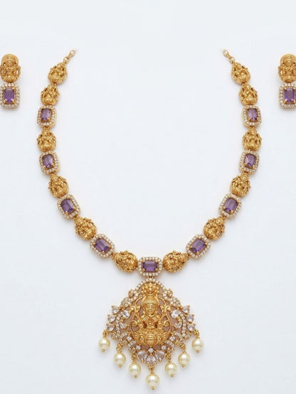 Geetha Purple Necklace Set