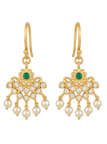 Ratna Green Hook Earrings