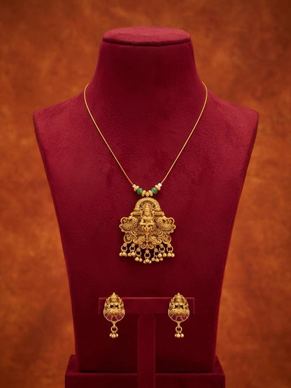 Mahalaxmi Invisible Chain Pendant Set