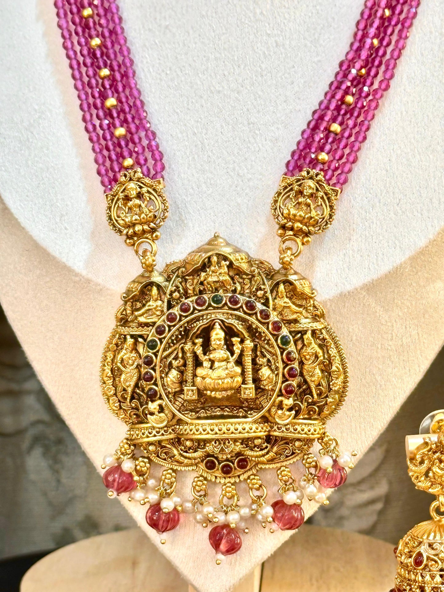 Pink Temple Long Haaram