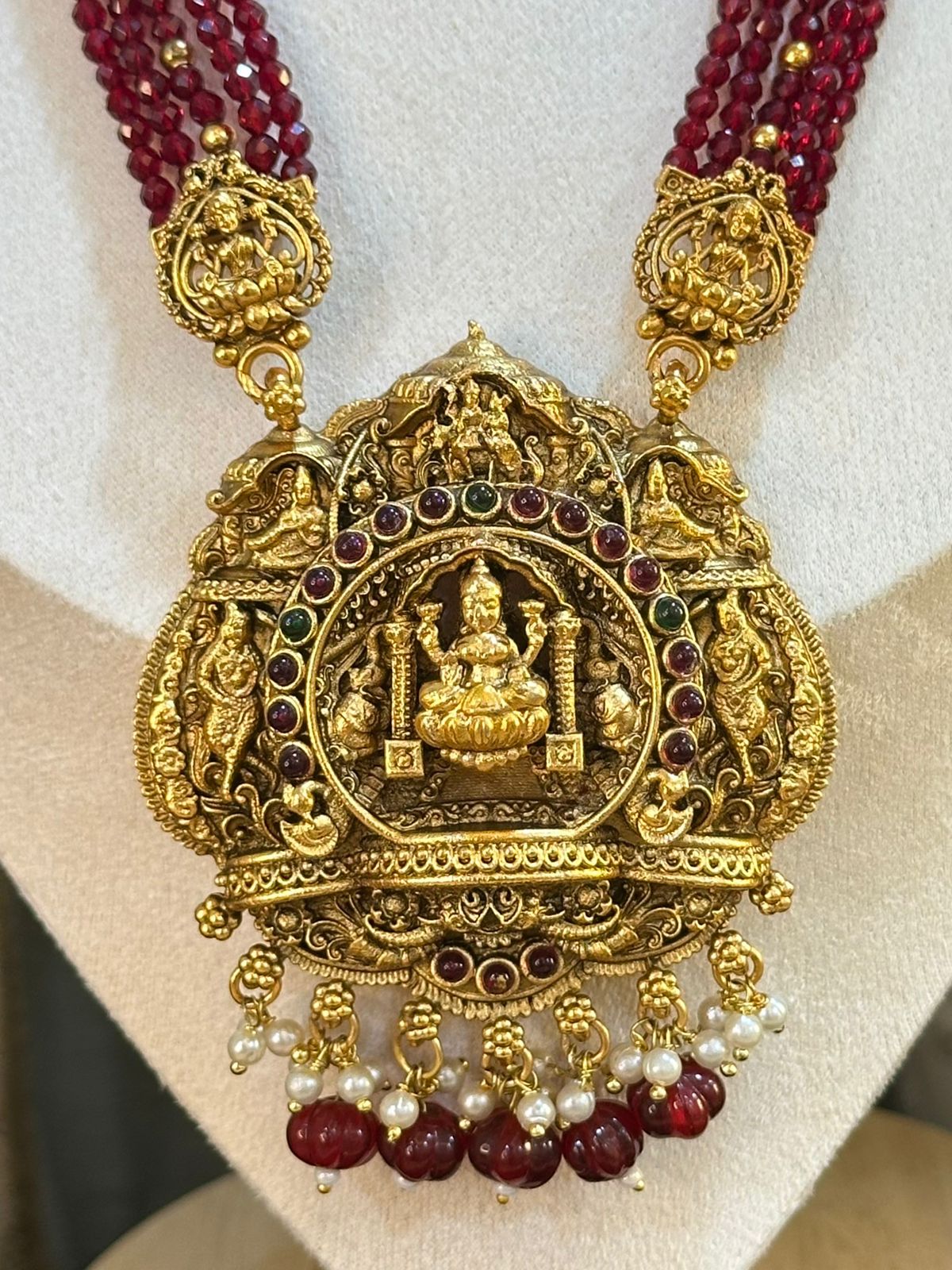 Long Laxmi Red Haaram