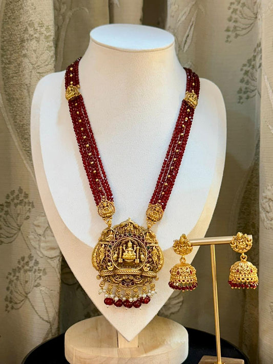 Long Laxmi Red Haaram