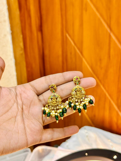 Lakshmi Kemp Green Haaram Set