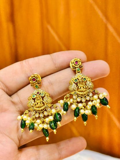 Lakshmi Kemp Green Haaram Set