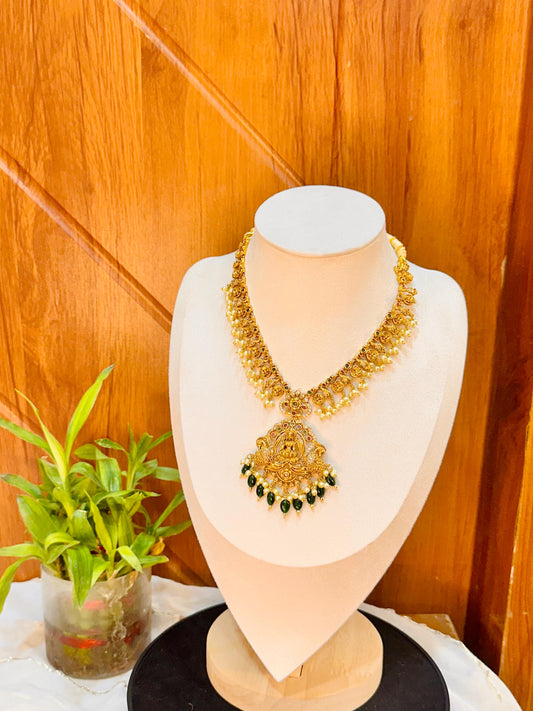 Lakshmi Kemp Green Haaram Set