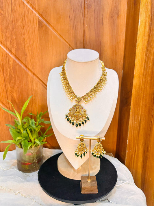 Lakshmi Kemp Green Haaram Set