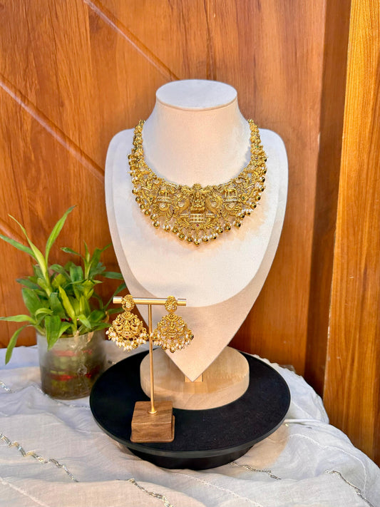 Bridal AD Gold Necklace Set