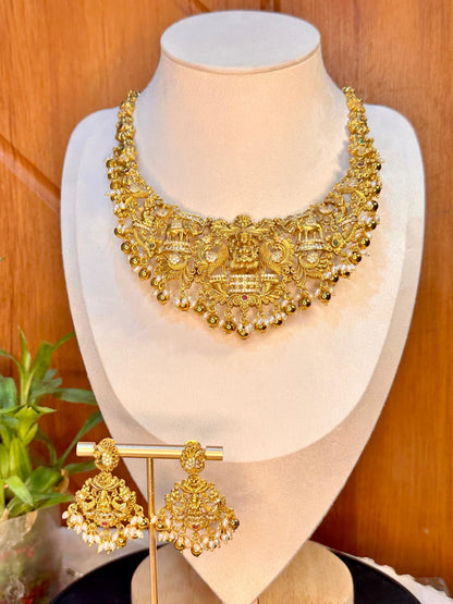 Bridal AD Gold Necklace Set