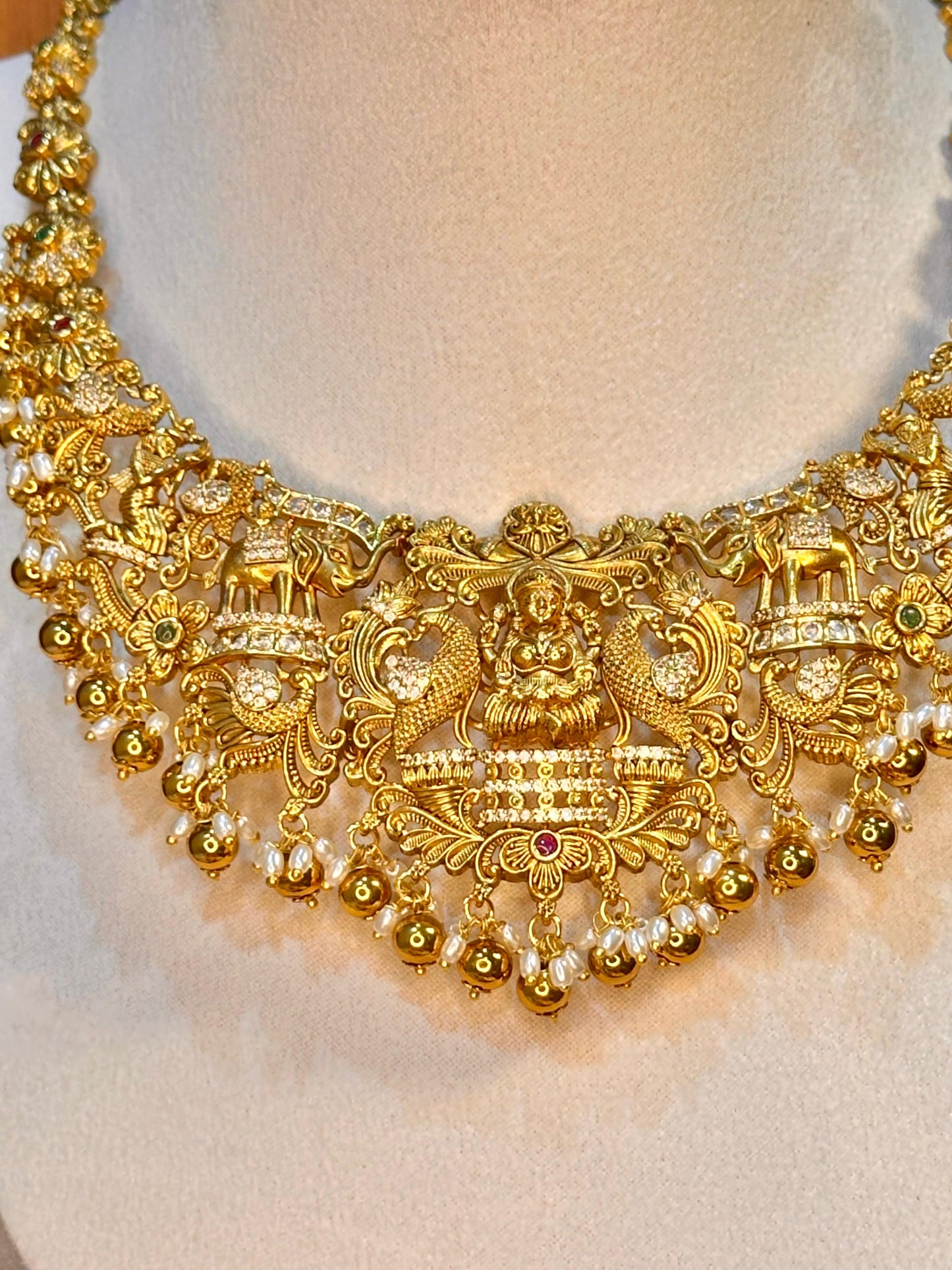 Bridal AD Gold Necklace Set