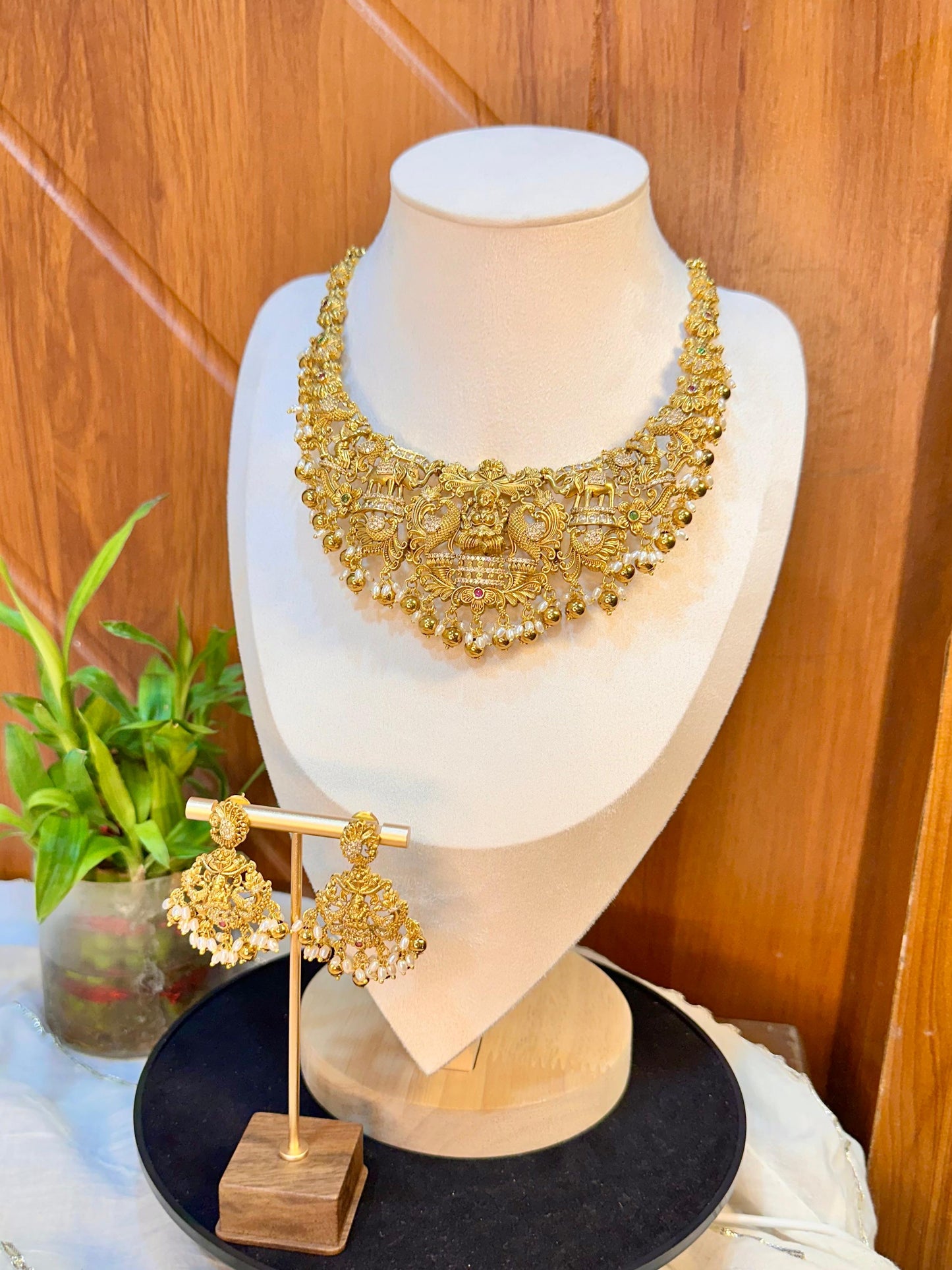 Bridal AD Gold Necklace Set