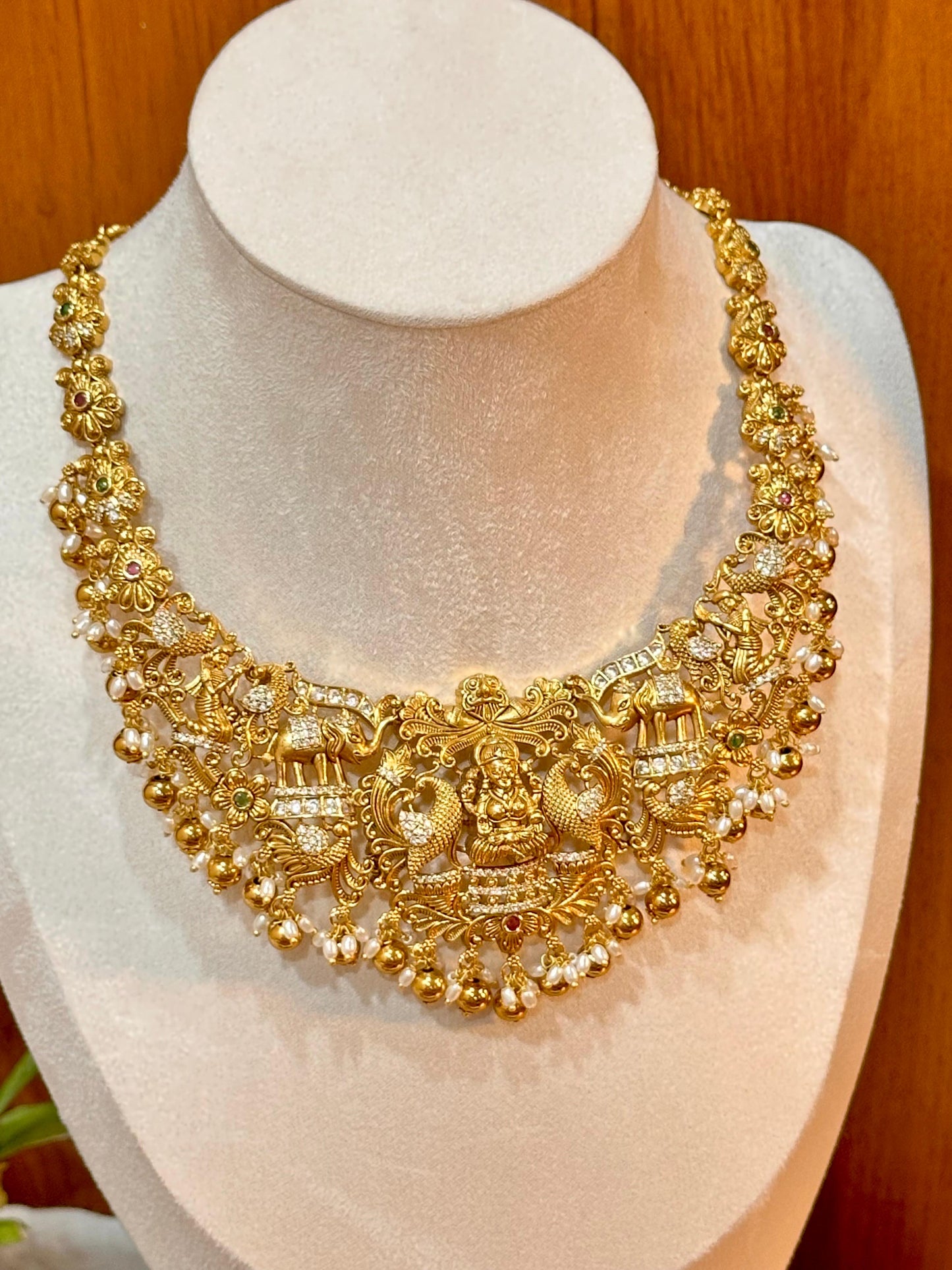 Bridal AD Gold Necklace Set
