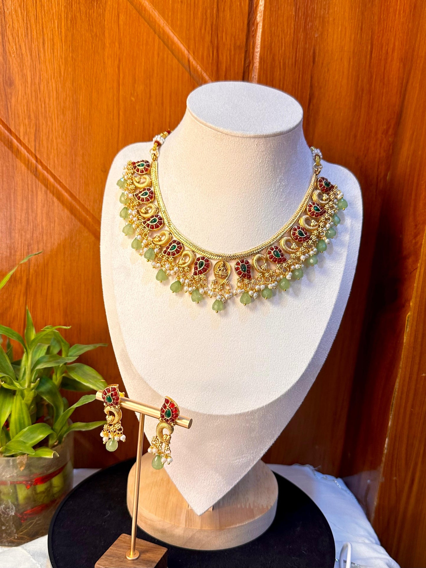 Mint Mango Haaram Set