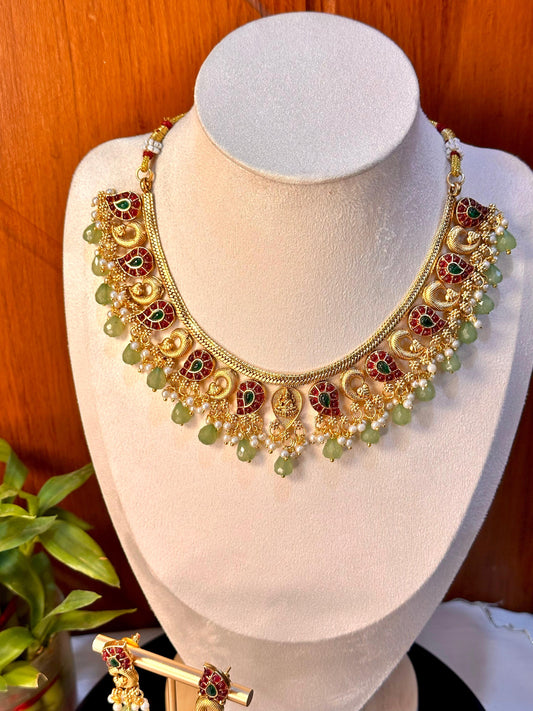 Mint Mango Haaram Set