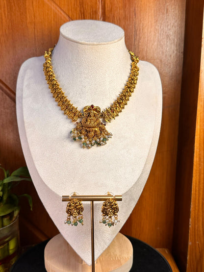 Laxmi kasu coin necklace set