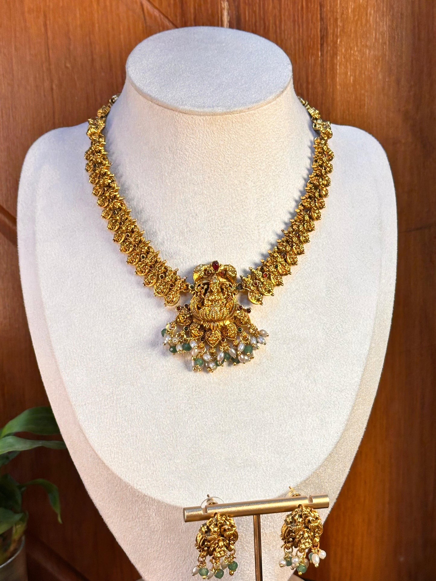Laxmi kasu coin necklace set