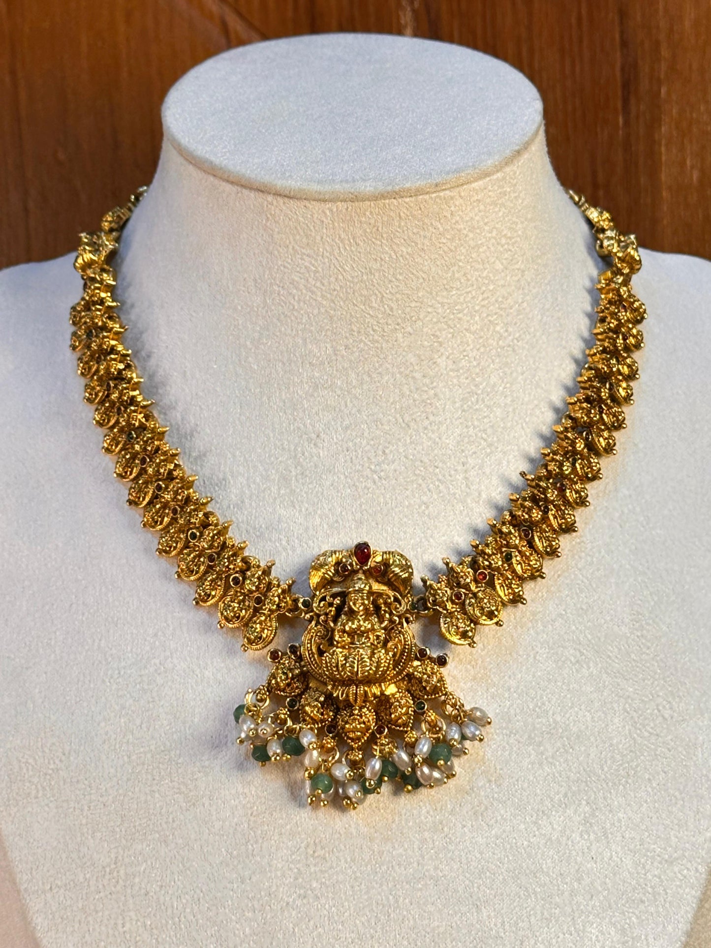 Laxmi kasu coin necklace set