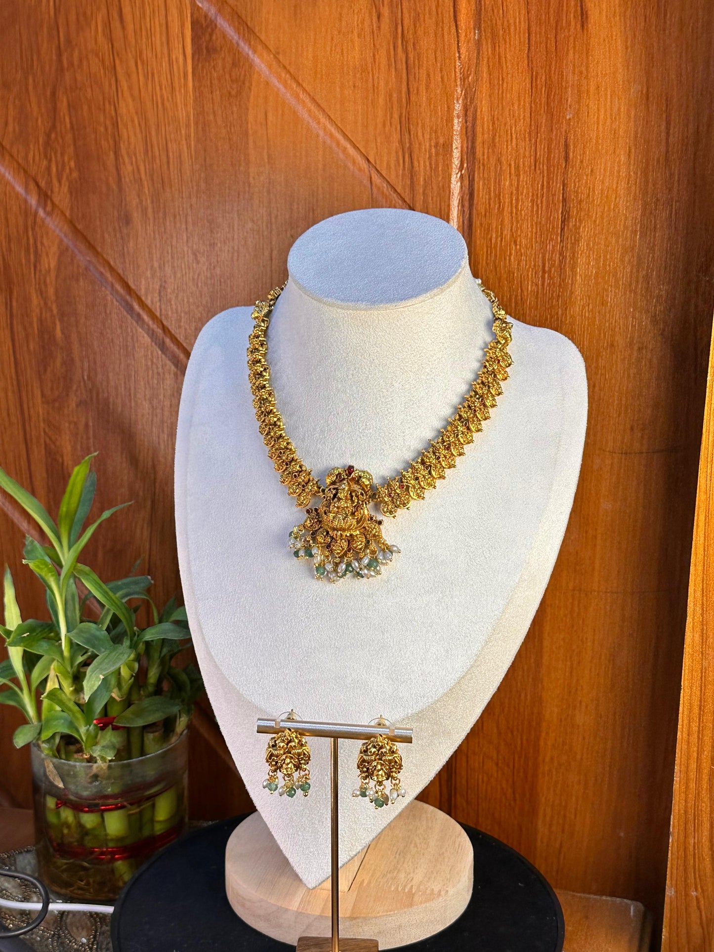 Laxmi kasu coin necklace set