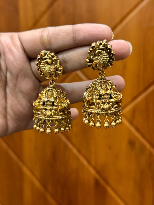 Anjana Gold Jhumka Earrings