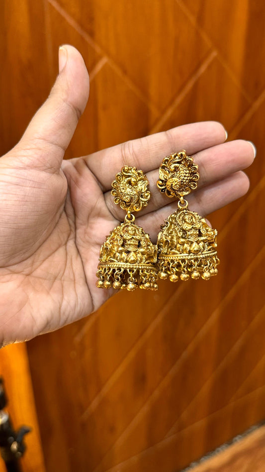 Anjana Gold Jhumka Earrings