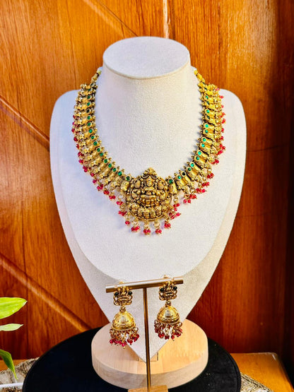 Ruby Laxmi Necklace Set