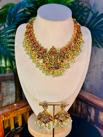 Mint Ganesha Haram Set
