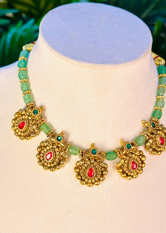Sudha Mint Necklace Set
