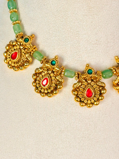 Sudha Mint Necklace Set