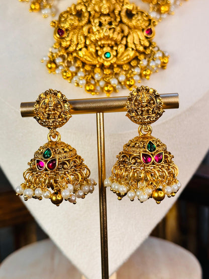 Royal Laxmi Gold Necklace Set