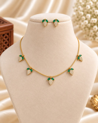 Emerald Leaf Drop Set