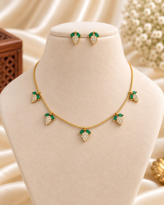 Emerald Leaf Drop Set